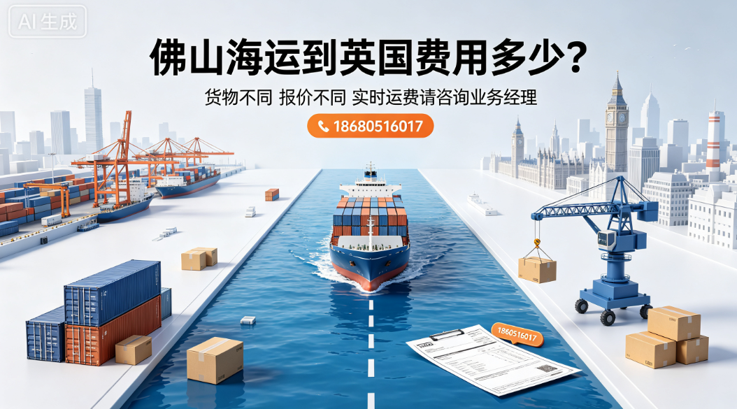 佛山海运到英国费用多少？一站式中英海运专线认准海瑞国际速递 产品图